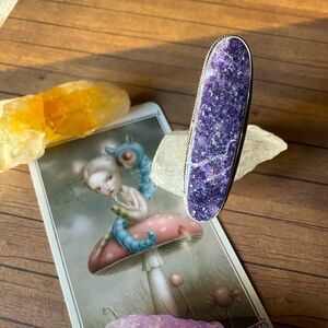 Lepidolite Artisan Sterling Silver Ring Size 7